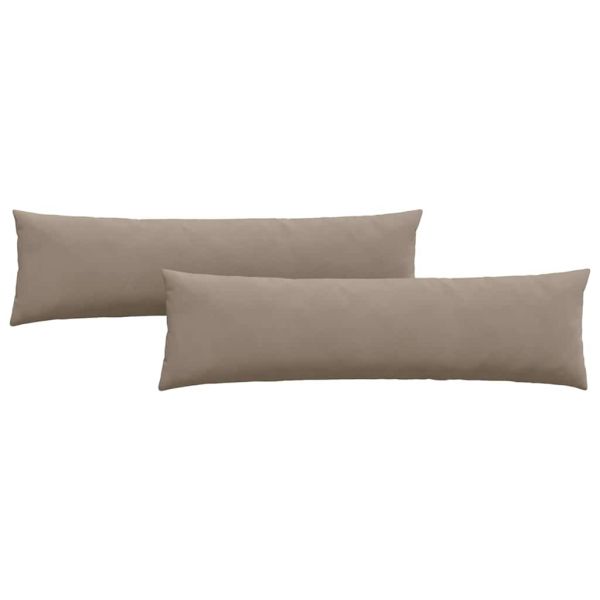 Диван възглавници 2 pcs Таупе 145 x 40 см текстил