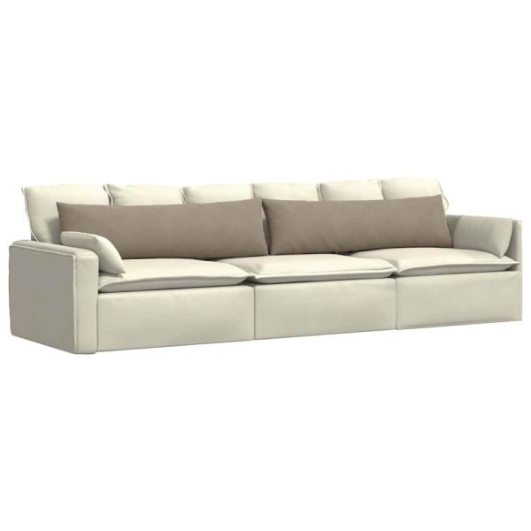 Диван възглавници 2 pcs Таупе 145 x 40 см текстил