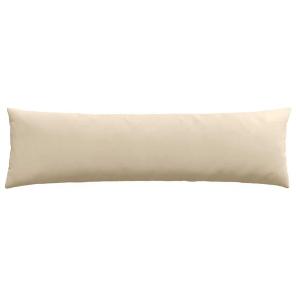 Диван възглавници 2 pcs Крем 145 x 40 см текстил