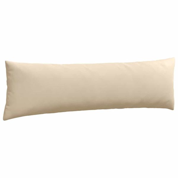 Диван възглавници 2 pcs Крем 145 x 40 см текстил