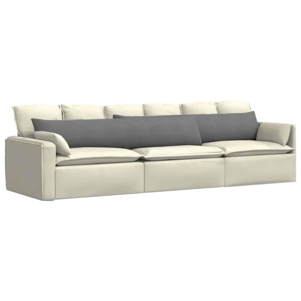 Диван възглавници 2 pcs Тъмен сив 200 x 40 см текстил