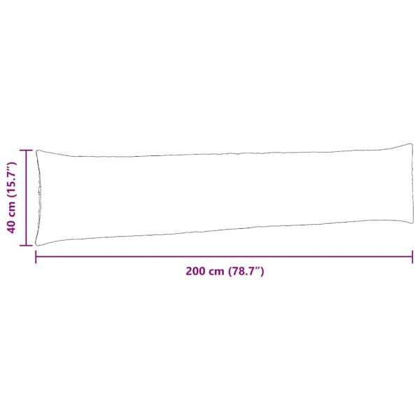Диван възглавници 2 pcs Тъмен сив 200 x 40 см текстил