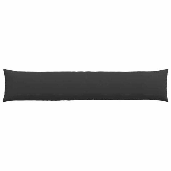 Диван възглавници 2 pcs Черно 200 x 40 см текстил