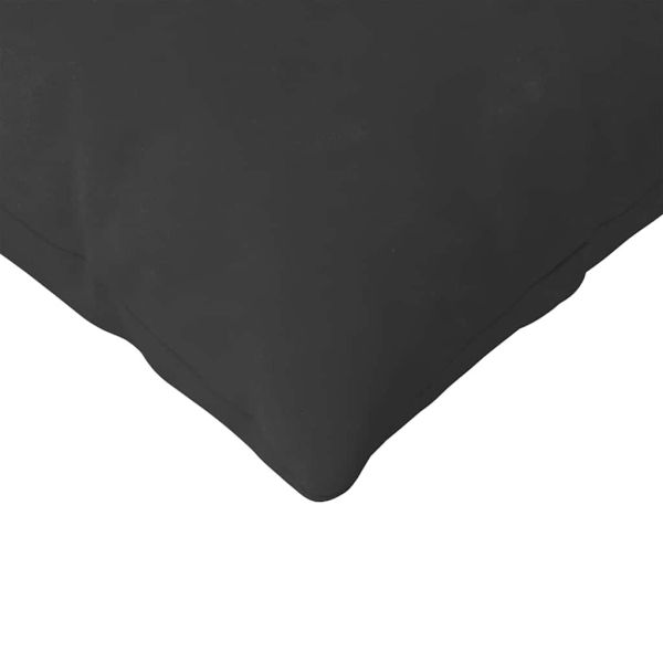Диван възглавници 2 pcs Черно 200 x 40 см текстил