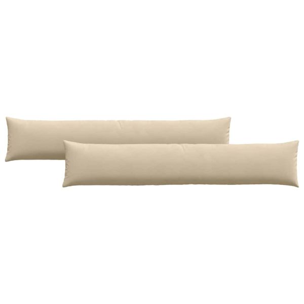 Диван възглавници 2 pcs Крем 200 x 40 см текстил
