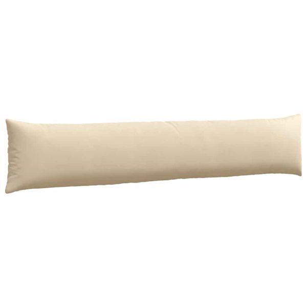 Диван възглавници 2 pcs Крем 200 x 40 см текстил