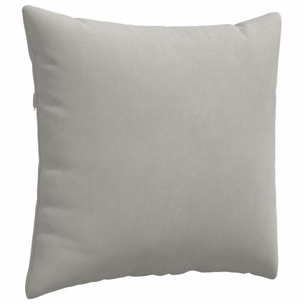 Диван възглавници 2 pcs Светлосиво 45 x 45 cm текстил