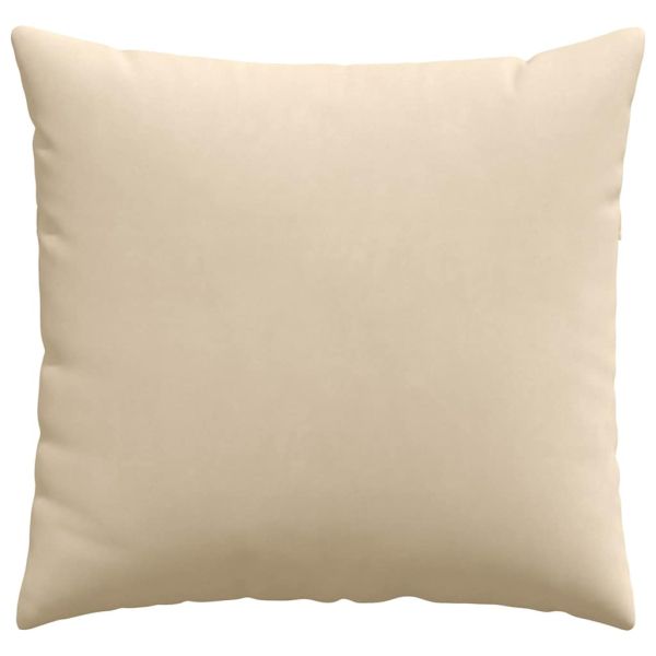 Диван възглавници 2 pcs Крем 45 x 45 cm текстил