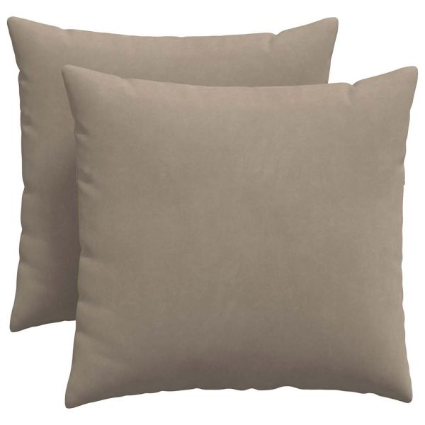Диван възглавници 2 pcs Таупе 50 x 50 cm текстил