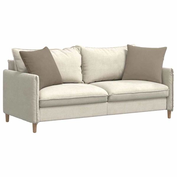 Диван възглавници 2 pcs Таупе 50 x 50 cm текстил