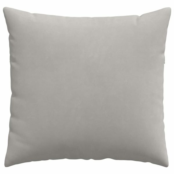 Диван възглавници 2 pcs Светлосиво 50 x 50 cm текстил