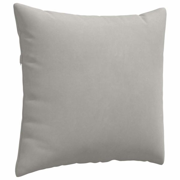 Диван възглавници 2 pcs Светлосиво 50 x 50 cm текстил