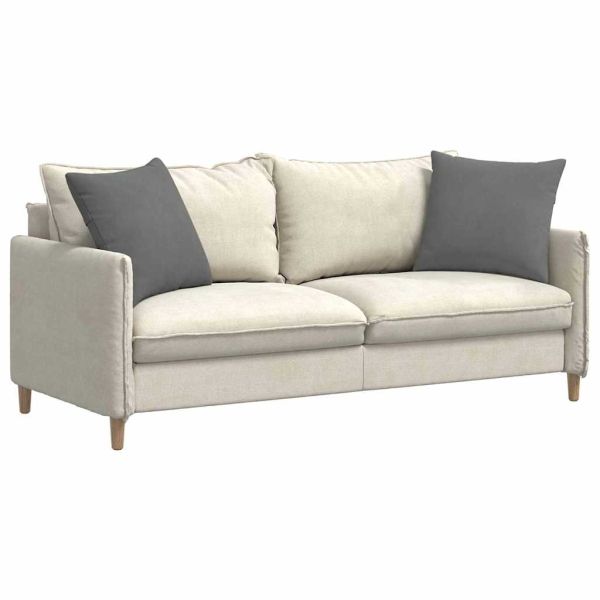 Диван възглавници 2 pcs Тъмен сив 50 x 50 cm текстил
