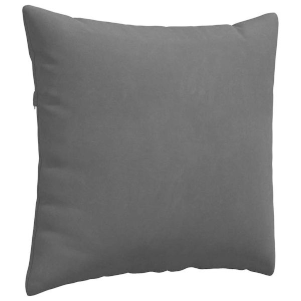 Диван възглавници 2 pcs Тъмен сив 50 x 50 cm текстил
