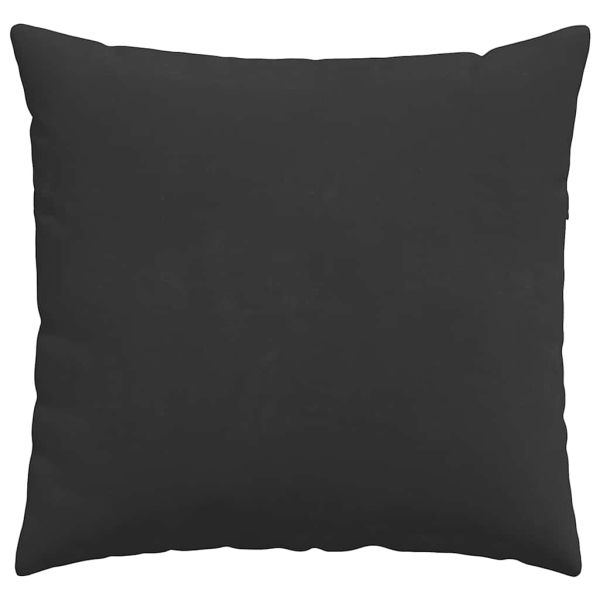 Диван възглавници 2 pcs Черно 50 x 50 cm текстил