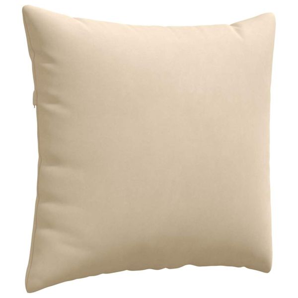 Диван възглавници 2 pcs Крем 50 x 50 cm текстил