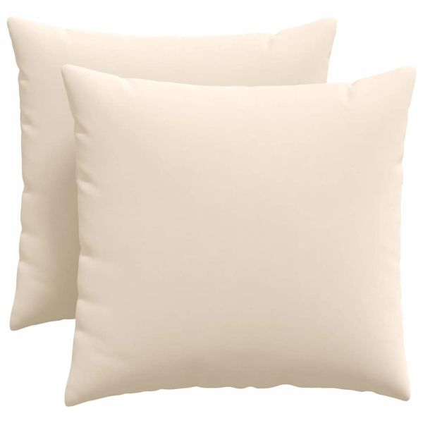 Диван възглавници 2 pcs Бежово 50 x 50 cm текстил