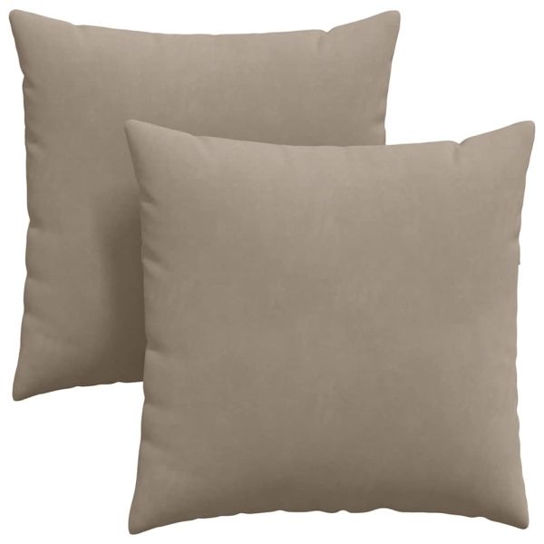 Диван възглавници 2 pcs Таупе 60 x 60 cm текстил