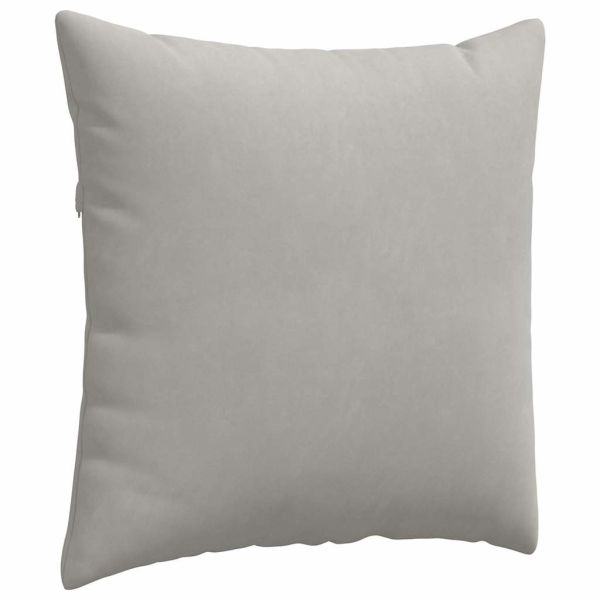 Диван възглавници 2 pcs Светлосиво 60 x 60 cm текстил