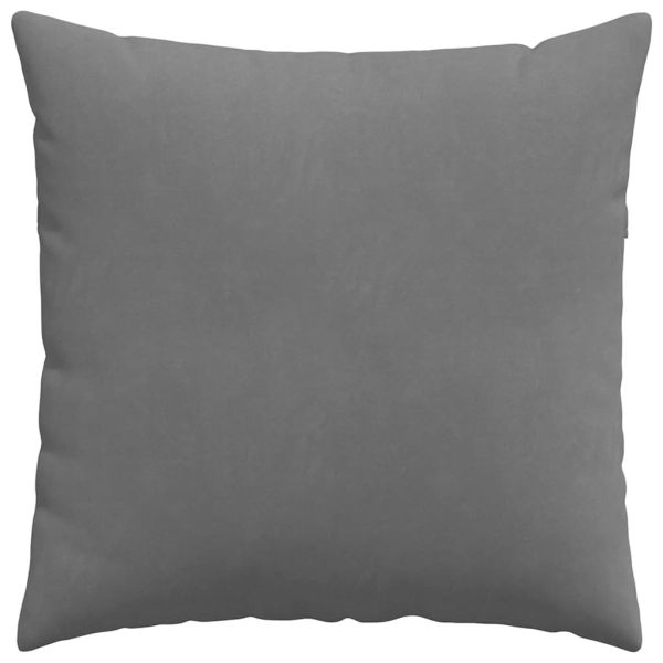 Диван възглавници 2 pcs Тъмен сив 60 x 60 cm текстил