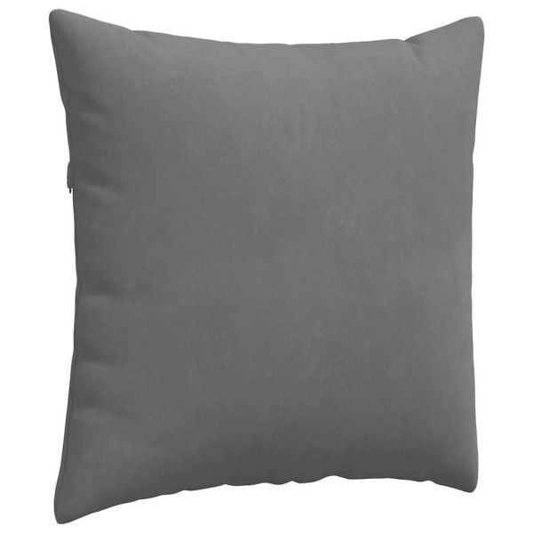 Диван възглавници 2 pcs Тъмен сив 60 x 60 cm текстил
