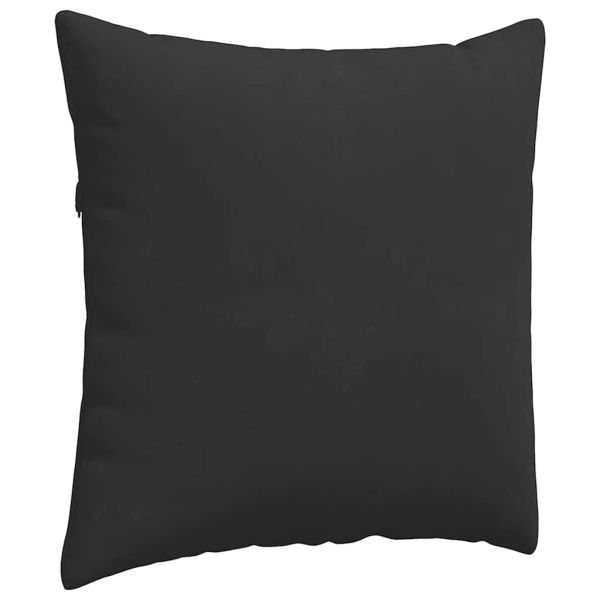 Диван възглавници 2 pcs Черно 60 x 60 cm текстил