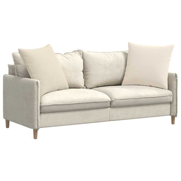 Диван възглавници 2 pcs Бежово 60 x 60 cm текстил