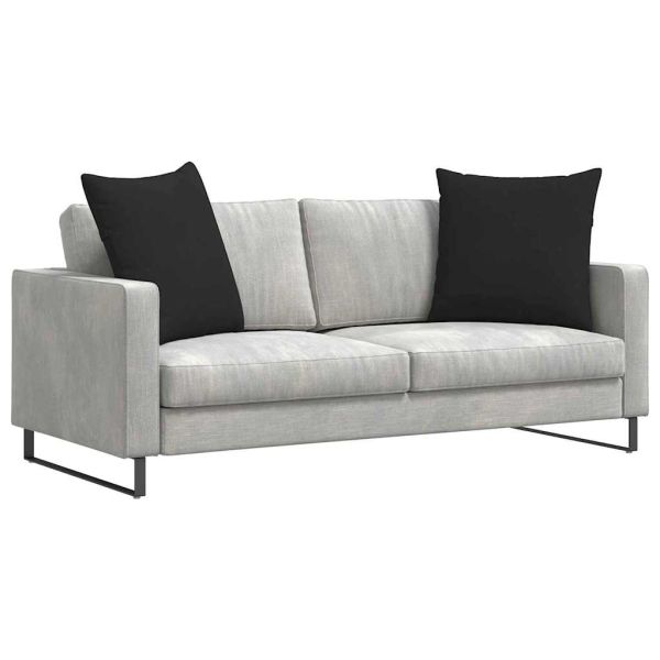 Диван възглавници 2 pcs Черно 80 x 80 cm текстил