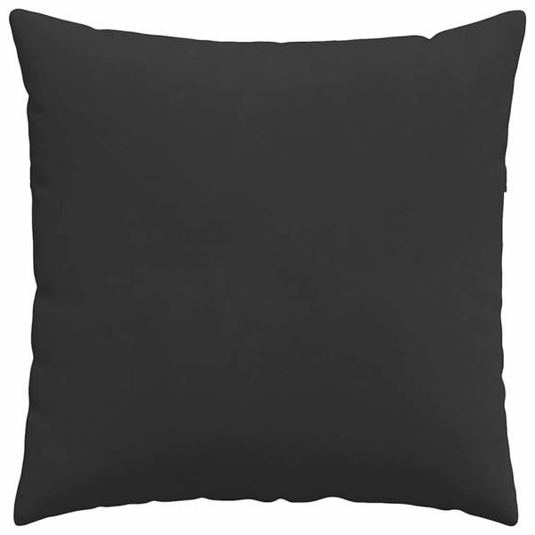 Диван възглавници 2 pcs Черно 80 x 80 cm текстил