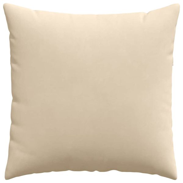 Диван възглавници 2 pcs Крем 80 x 80 cm текстил