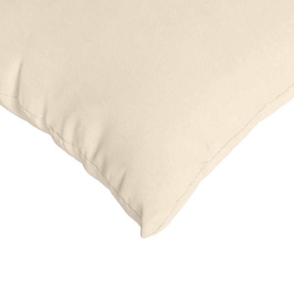 Диван възглавници 2 pcs Бежово 80 x 80 cm текстил