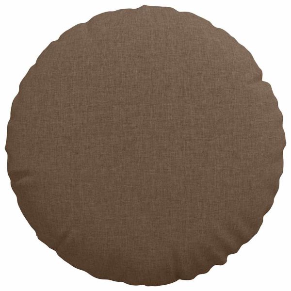 Възглавници за седалки 2 pcs Кафяво Ø40 x 13 см текстил