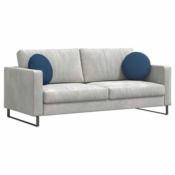 Възглавници за седалки 2 pcs Синьо Ø40 x 13 см текстил