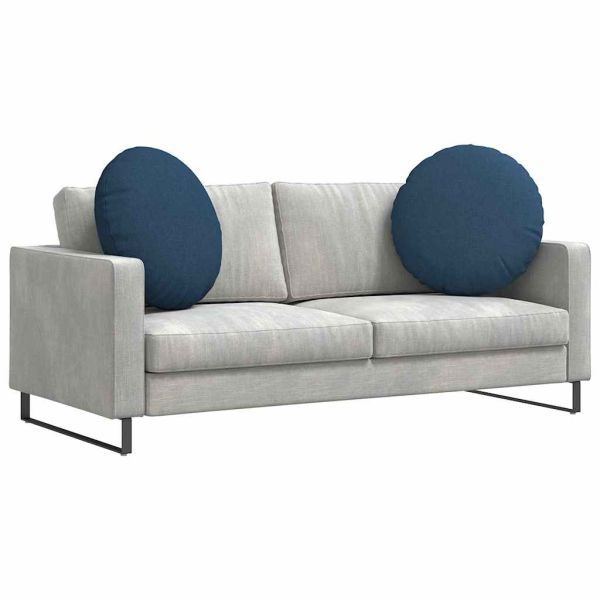 Възглавници за седалки 2 pcs Синьо Ø80 x 29 см текстил