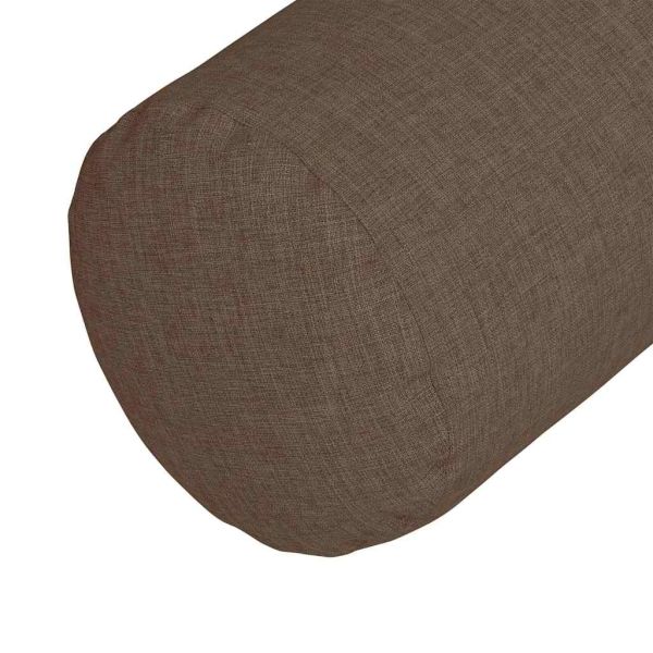 Възглавници валяци 2 pcs Кафяво Ø 15 x 40 см текстил