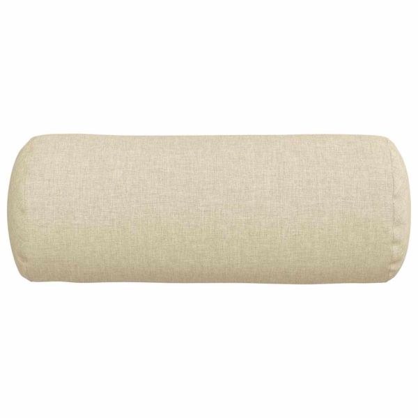 Възглавници валяци 2 pcs Крем Ø 15 x 40 см текстил