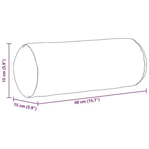 Възглавници валяци 2 pcs Светлосиво Ø 15 x 40 см
