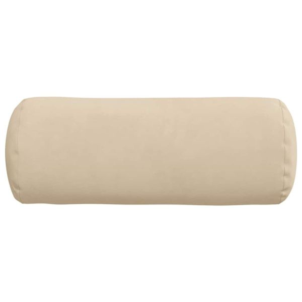 Възглавници валяци 2 pcs Крем Ø 15 x 40 см Микрофибърна тъкан