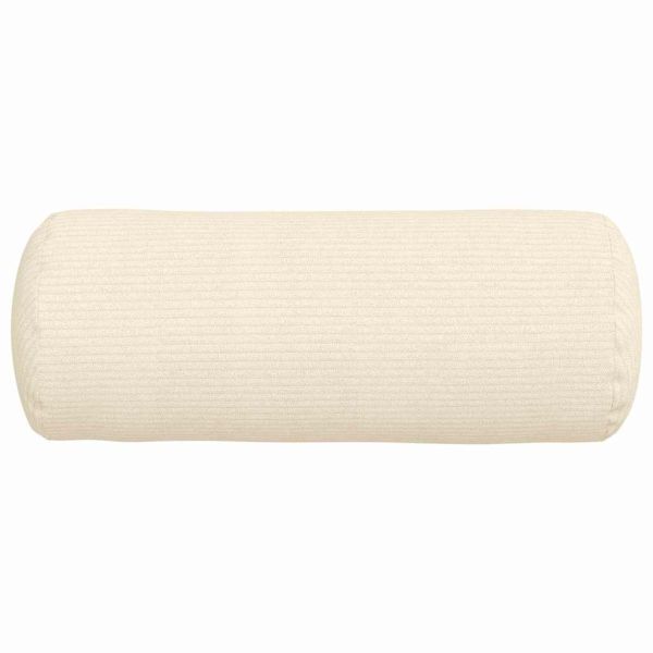 Възглавници валяци 2 pcs Крем Ø 15 x 40 см Кордюрова тъкан