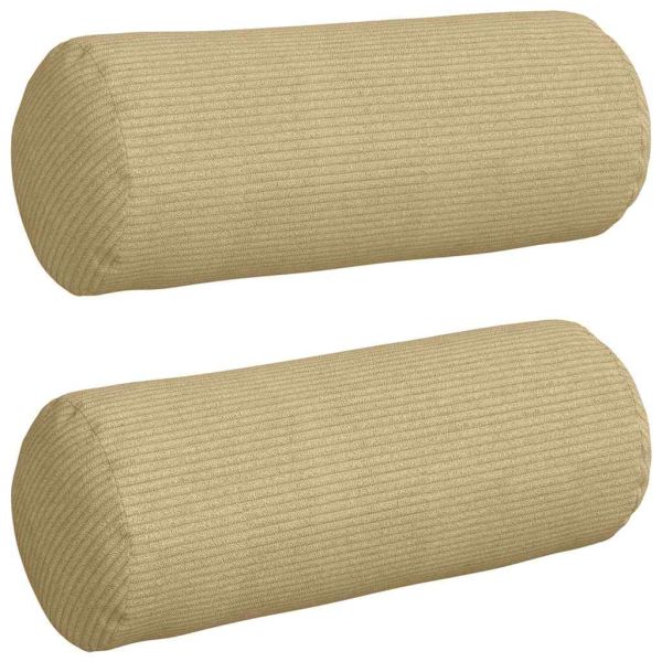 Възглавници валяци 2 pcs Сивозелен Ø 15 x 40 см Кордюрова тъкан