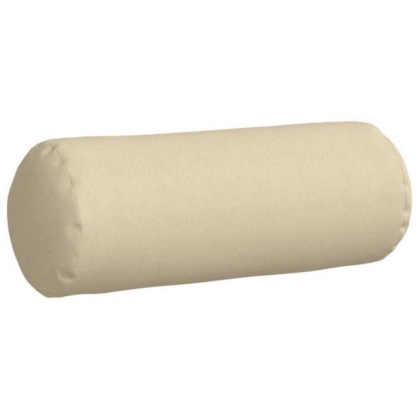 Възглавници валяци 2 pcs Крем Ø 25 x 70 см текстил
