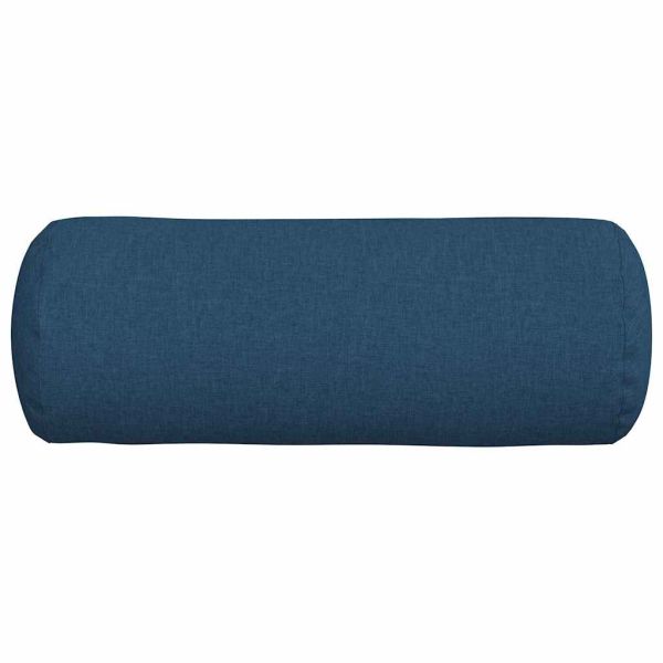 Възглавници валяци 2 pcs Синьо Ø 25 x 70 см текстил