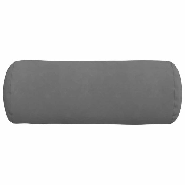 Възглавници валяци 2 pcs Тъмен сив Ø 25 x 70 см