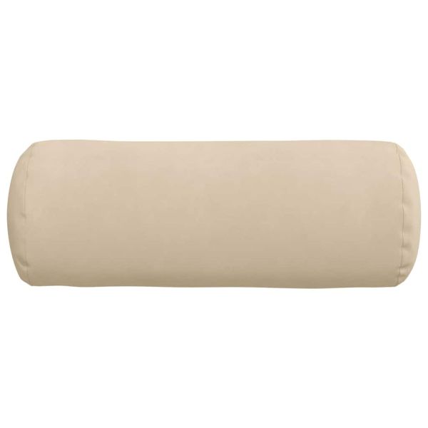 Възглавници валяци 2 pcs Крем Ø 25 x 70 см Микрофибърна тъкан