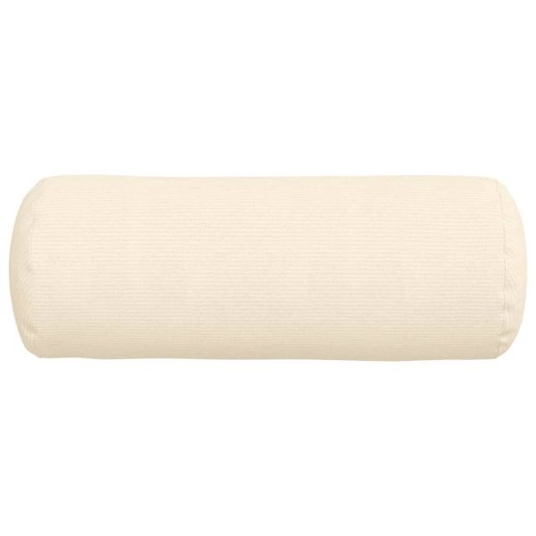 Възглавници валяци 2 pcs Крем Ø 25 x 70 см Кордюрова тъкан