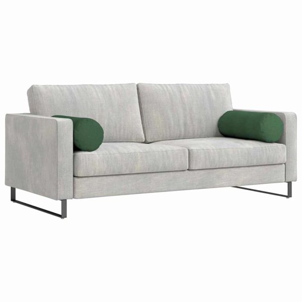 Възглавници валяци 2 pcs Тъмен зелен Ø 25 x 70 см
