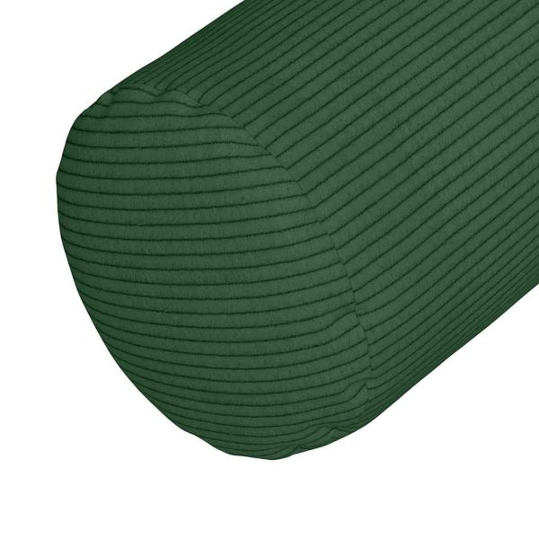 Възглавници валяци 2 pcs Тъмен зелен Ø 25 x 70 см