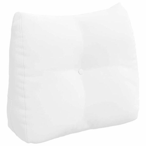 Възглавница за гръб Бяло 60 x 24 x 50 см текстил