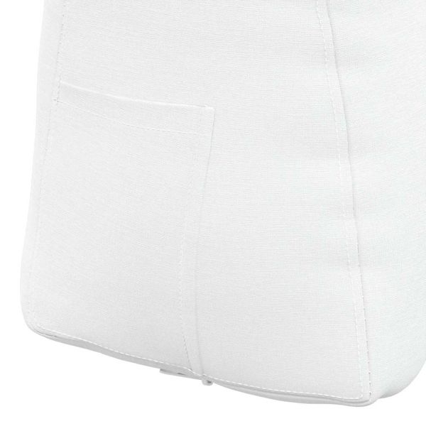 Възглавница за гръб Бяло 60 x 24 x 50 см текстил