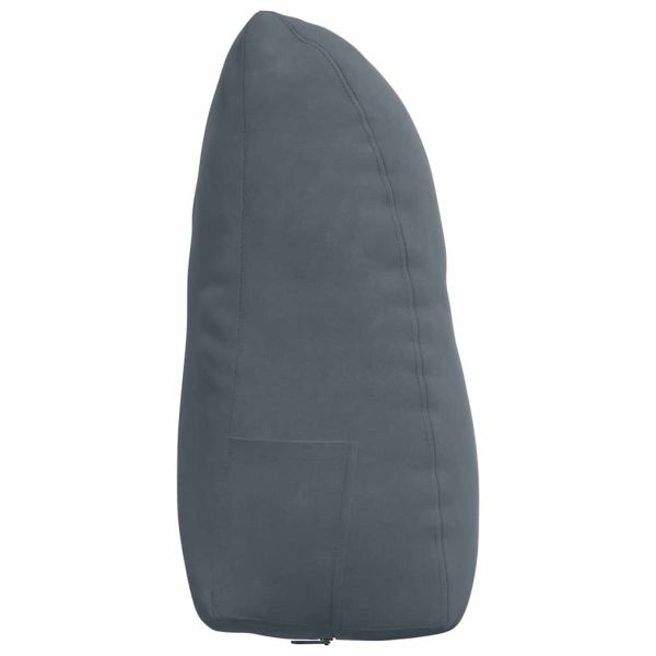 Възглавница за гръб Тъмен сив 60 x 24 x 50 см Кадифе